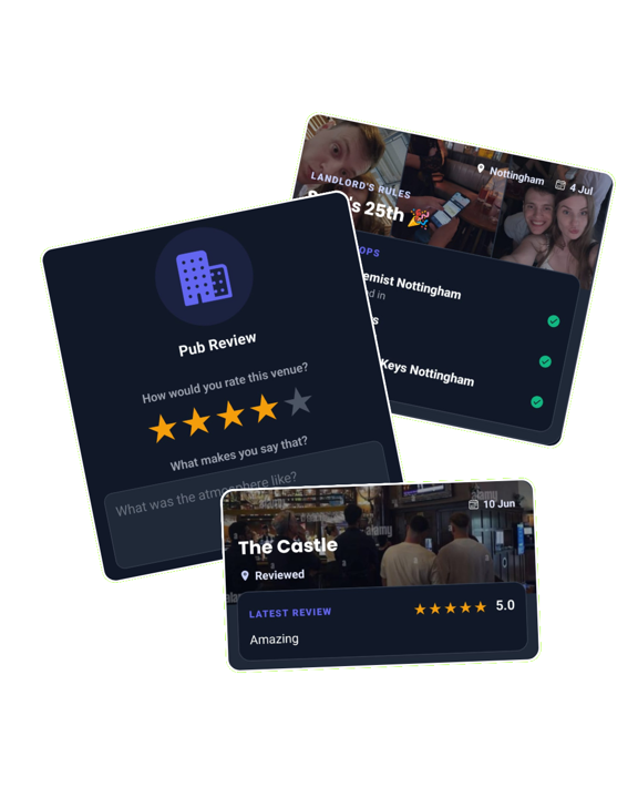 Barhops pub review screen